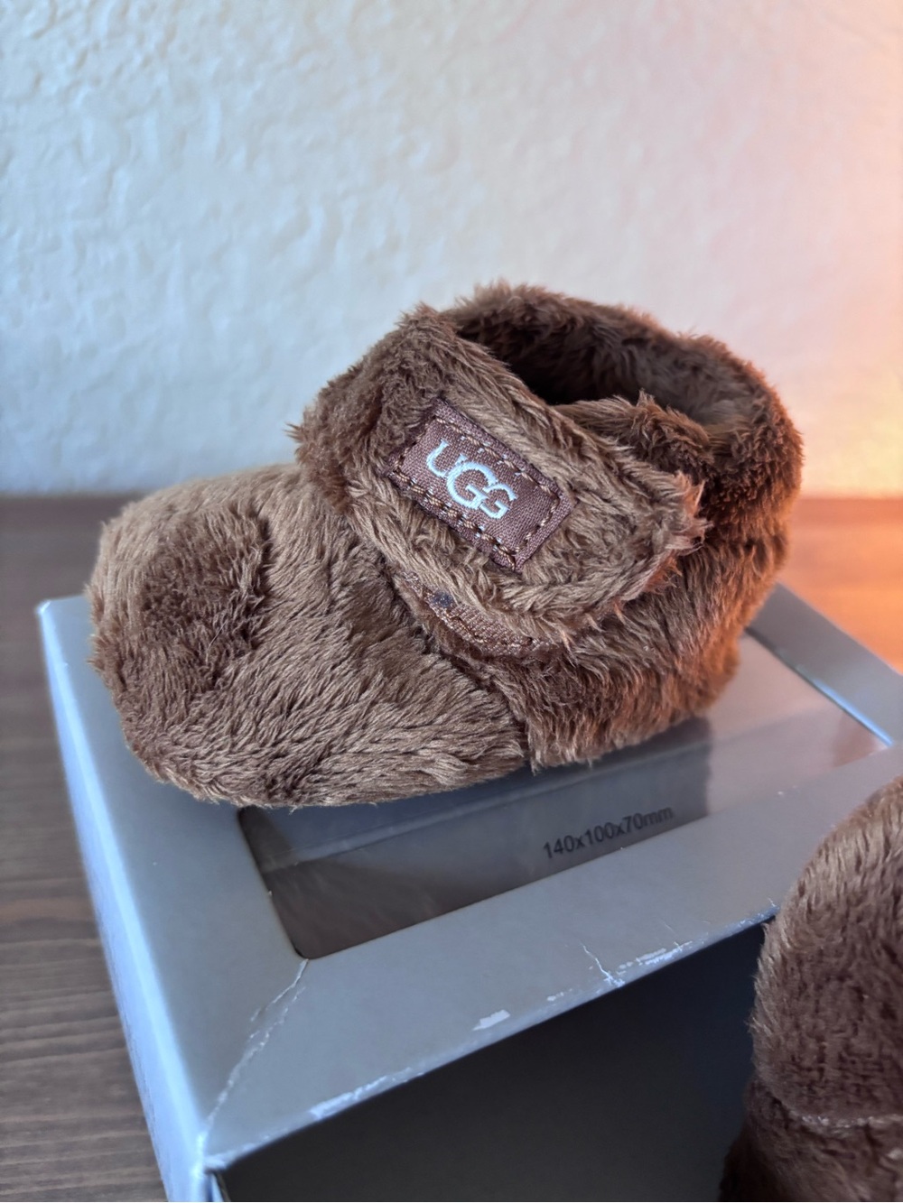 UGG Infant Plush Booties in Brown